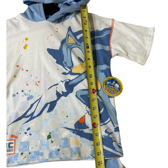 Sonic the Hedgehog Hooded Cosplay Short Set Youth Sz 7 NWT - Picture 9 of 13